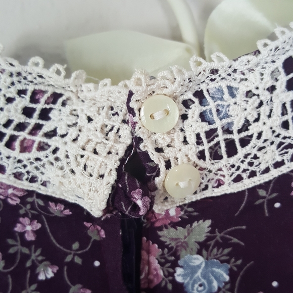 Vintage 1970's Purple Gunne Sax Prairie Dress by Jessica McClintock - Picture 8 of 14